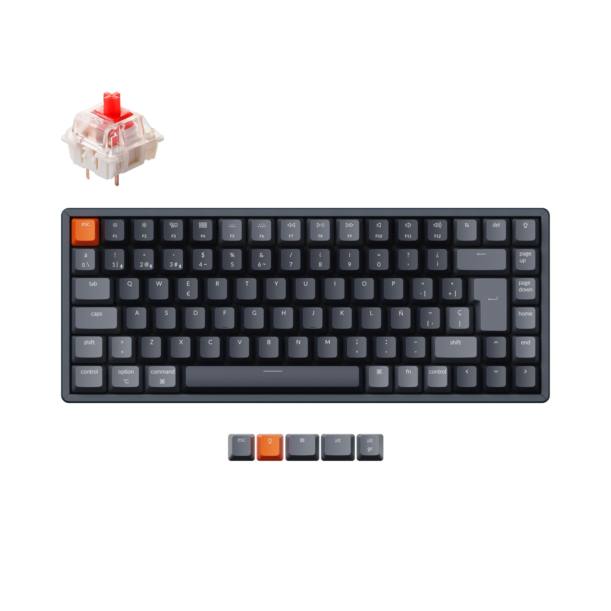 Keychron K2 Wireless Mechanical Keyboard (Spanish ISO-ES Layout) - Version 2