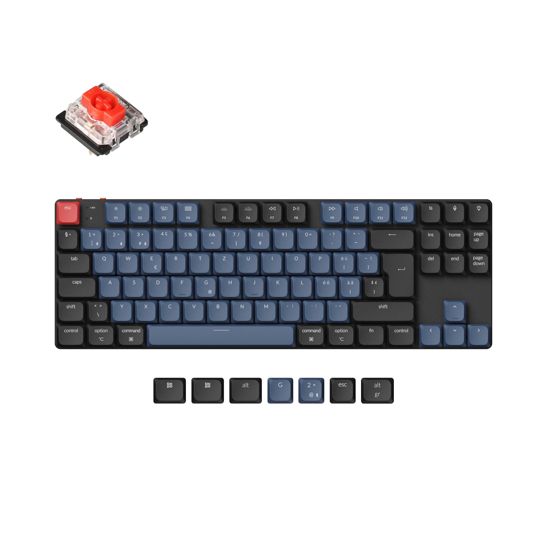 Keychron K1 Pro QMK/VIA Wireless Custom Mechanical Keyboard ISO Layout